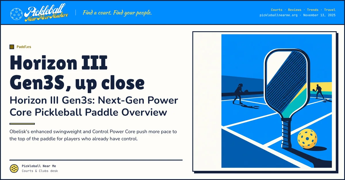 Horizon III Gen3S, up close — Horizon III Gen3s: Next-Gen Power Core Pickleball Paddle Overview