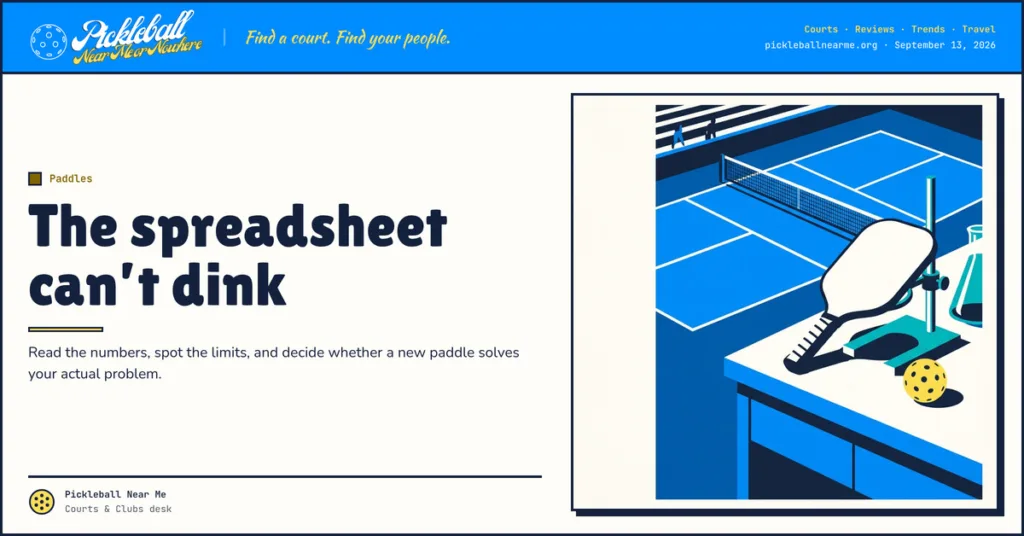 The spreadsheet can’t dink — Read paddle lab data without the hype