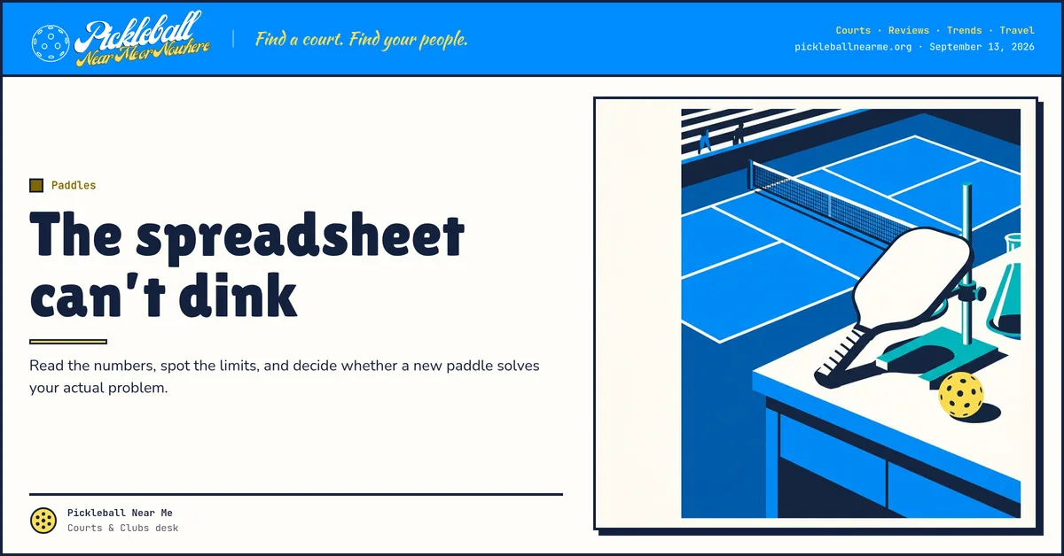The spreadsheet can’t dink — Read paddle lab data without the hype