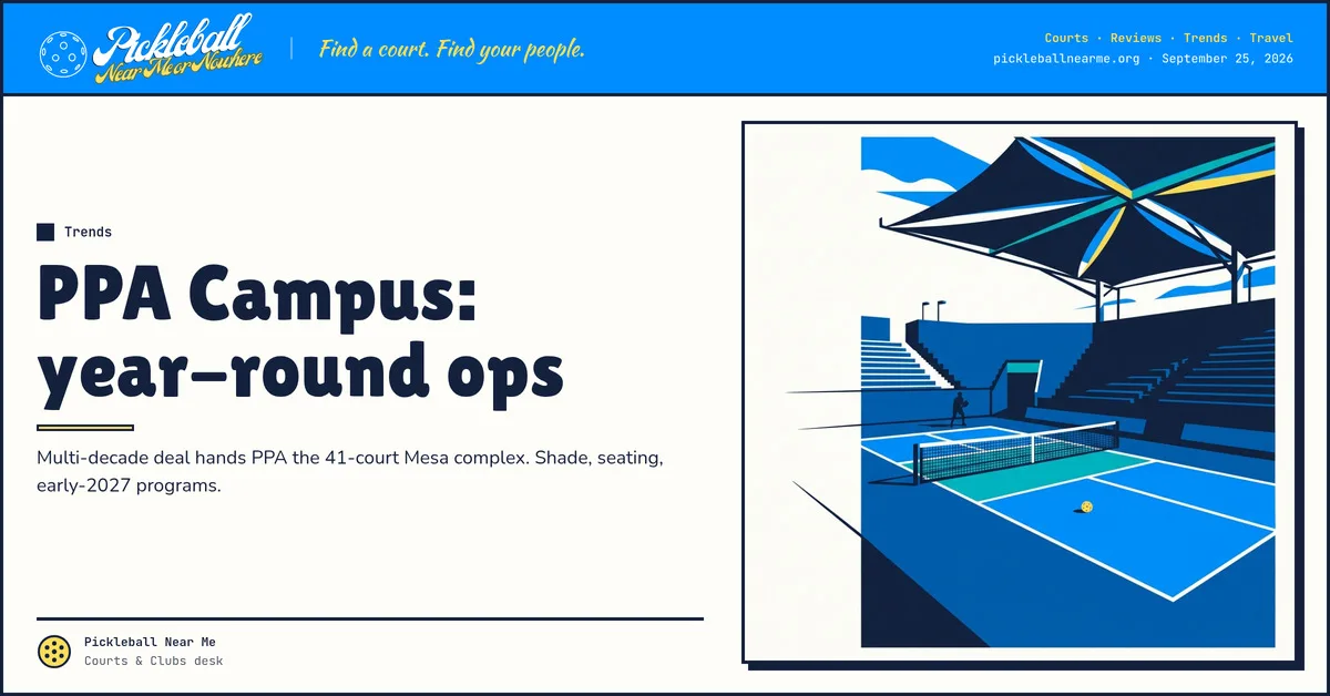 PPA Campus: year-round ops — Watch Arizona Athletic Grounds Pickleball Go Year-Round
