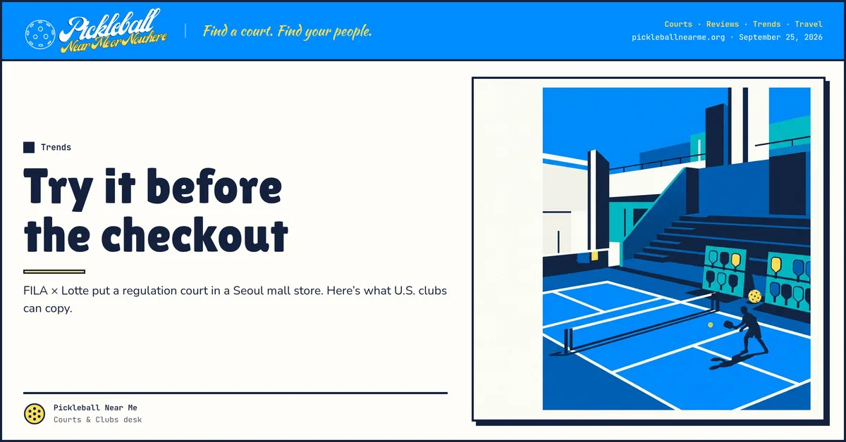 Try it before the checkout — Steal FILA Pickleball's Mall Court Moves