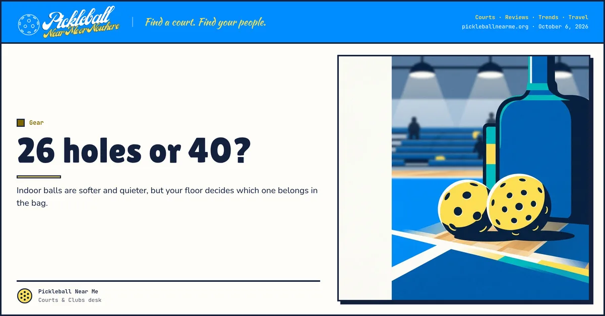 26 holes or 40? — Choose Indoor vs Outdoor Pickleball Balls